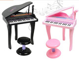 贝乐芬儿童电子琴三角小钢琴电源外接MP3带麦克风儿童音乐玩具