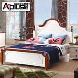 美式床地中海床儿童床白色公主床实木床双人床1.5米1.8米家具