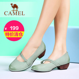 【特价清仓】camel骆驼女鞋 夏季复古休闲女鞋牛皮浅口圆头单鞋