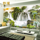 现代中式3D大型壁画国画山水电视背景墙纸客厅沙发影视客厅壁纸