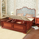 美式床实木床双人床1.5公主床1.8米大床乡村高箱床卧室家具实木床