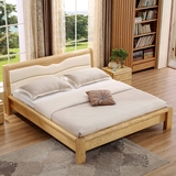 新款白蜡木床现代中式简约实木床双人床1.8/2/2.2/2.4米全实木床