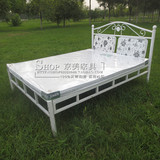 双人床 单人床 加厚铁艺床 铁床床架席梦思床1米 1.2米1.5米 1.8