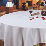 高档加厚纯棉提花欧式咖啡厅酒店台布餐桌布圆桌布茶几桌布白色