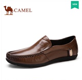 Camel/骆驼男鞋 正品男士休闲鞋 真皮懒人鞋透气皮鞋A612168140