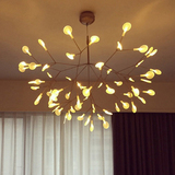 moooi创意个性餐厅灯卧室客厅别墅艺术北欧设计师树叶萤火虫吊灯