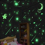 3D立体墙贴夜光荧光星星创意卧室儿童房宿舍寝室装饰可移除贴贴画