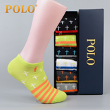 Polo袜子男夏季薄袜男士条纹袜男袜子短袜船袜棉袜子盒装2994