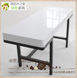 南阳木简约现代书桌白色钢琴烤漆办公桌个性书桌电脑桌书桌定制