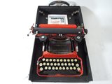 热卖美国科鲁诺CORONA 折叠打字机 老式打印机 红色机械