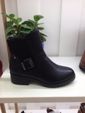 名典2015秋冬季新款女靴子女鞋粗跟短筒靴马丁单靴517070