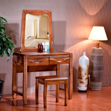 现代中式实木卧室梳妆台简约宜家小户型橡木收纳创意时尚化妆台镜