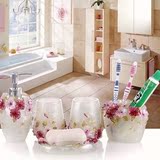 套件洗浴牙缸牙具刷牙杯卫浴套装摆件欧式卫浴五件套浴室用品洗漱