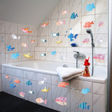 墙贴纸卧室儿童房间浴室卫生间瓷砖玻璃贴画墙壁装饰小鱼海洋动物