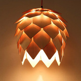 北欧宜家艺术创意灯具个性餐厅客厅卧室灯具实木艺松果吊灯