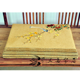 [又嘉]中式古典红木家具刺绣坐垫圈椅垫刮绒花鸟图册-腊梅绶带