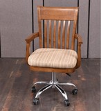 爱思中式实木电脑椅可升降转椅实木靠背舒适书房办公椅子