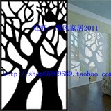 树枝镂空隔断 密度板雕花客厅屏风 木格镂空板花格卧室玄关装饰