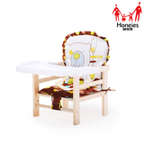 饭木头座椅宝宝椅子婴儿椅子小孩餐椅实木款赫尼思儿童餐桌椅BB吃