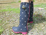 韩国时尚高筒雨鞋雨靴长筒水靴女式印花春夏防滑雨鞋显瘦大码水靴