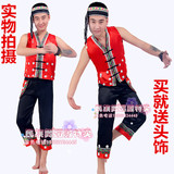 苗族侗族服装/土家族服/壮族服装/瑶族服佤族男女民族舞蹈演出服
