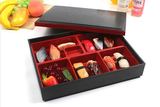 双剑日式食品级耐热塑料长方形带盖创意分格饭盒便当盒餐盒可拆卸