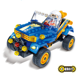 邦宝回力车积木玩具车跑车拼装益智组装汽车F1赛车拼插塑料模型