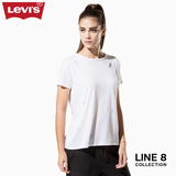 Levi's李维斯Line 8系列女士印花白色短袖T恤19410-0000