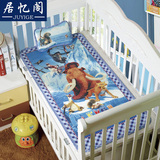 夏季小床儿童席幼儿园席子+枕芯婴儿床二件套宝宝床空调席子套件