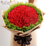 鲜花 99朵红玫瑰花束生日北京同城配送上海深圳广州南京重庆成都