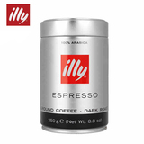 意大利原装进口意利illy咖啡粉 意式浓缩深度烘焙 无糖1罐装250g