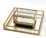 复古vintage 设计展示玻璃盒子/珠宝首饰收纳盘子/玻璃托盘D66