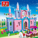 邦宝积木童话公主系列大明星城堡拼插女孩礼物玩具巧乐高儿童益智