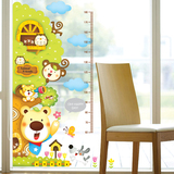 身高贴 小熊猴子卡通树 儿童卧室背景墙贴纸幼儿园玻璃门窗边贴画