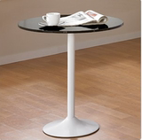 小圆桌洽谈桌椅组合简约玻璃阳台圆形茶几白色休闲咖啡方桌子包邮