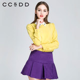 CCDD2015装专柜正品女装纯色通勤长袖衬衫时尚雪纺打底衫包邮C43