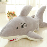 创意大白鲨鲨鱼儿童玩偶毛绒玩具大号鱼公仔睡觉抱枕生日礼物女