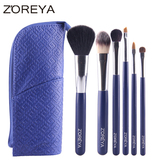 ZOREYA6支化妆刷套装动物毛散粉刷初学彩妆化妆工具收纳站包全套