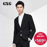 GXG男装 秋季男士韩版时尚修身黑色绅士套西西服上装#53113044