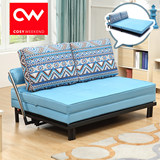 CW 现代沙发床 单人双人折叠沙发床1.5米1.8米1.2米 可拆洗布艺