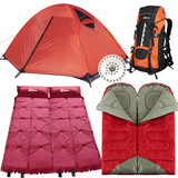 露营帐篷 双层睡袋充气垫防潮垫登山包帐篷灯双人双层野营装备