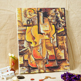 自油自画数字油画diy 数码填色手绘大幅抽象装饰画 毕加索小提琴