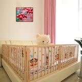 实木无漆婴幼儿童床护栏 宝宝床边围栏1.5米 1.8米2米通用大床挡
