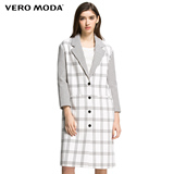 Vero Moda2016新品西装领单排扣中长风衣外套|316121015