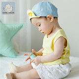 宝宝帽子全棉春款 婴儿可爱耳朵造型棒球帽皇冠遮阳帽韩国非代购