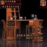 现代美式实木吧台吧桌椅组合餐厅客厅隔断酒柜简约中式定制促销