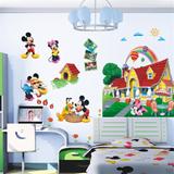 3d立体墙贴男女孩儿童房幼儿园卧室客厅贴纸画卡通动漫米奇包邮