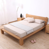 实木家具日式白橡木双人床实木床简约大床单人床床头柜特价
