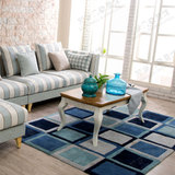 欧式时尚现代简约格子地毯客厅沙发茶几卧室床边进门餐桌椅垫定制
