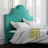 美式乡村布艺公主床欧式双人宜家软包布床现代简约地中海麻布床
